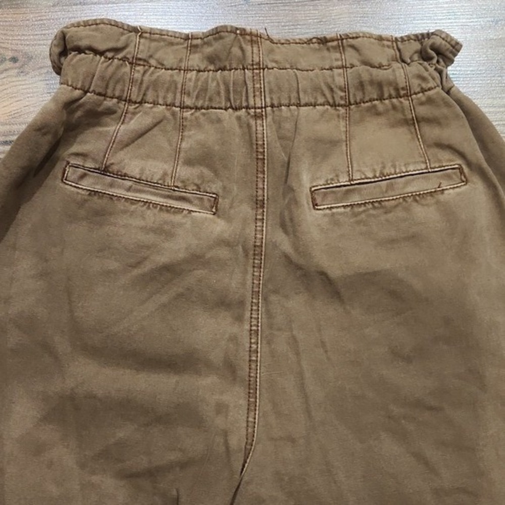 Free People Margate Pleated Earthy Bohemian Tie Trouser Cinnamon Brown XS - Picture 10 of 10